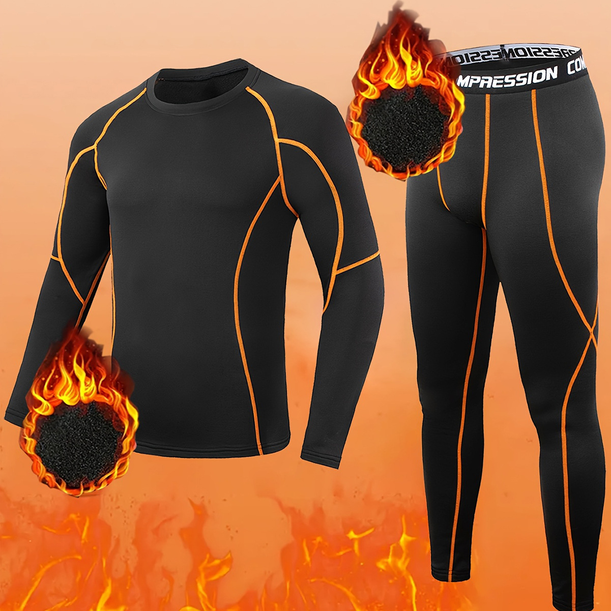 Compression Long Pant - Ensemble de 2 pièces en polaire
