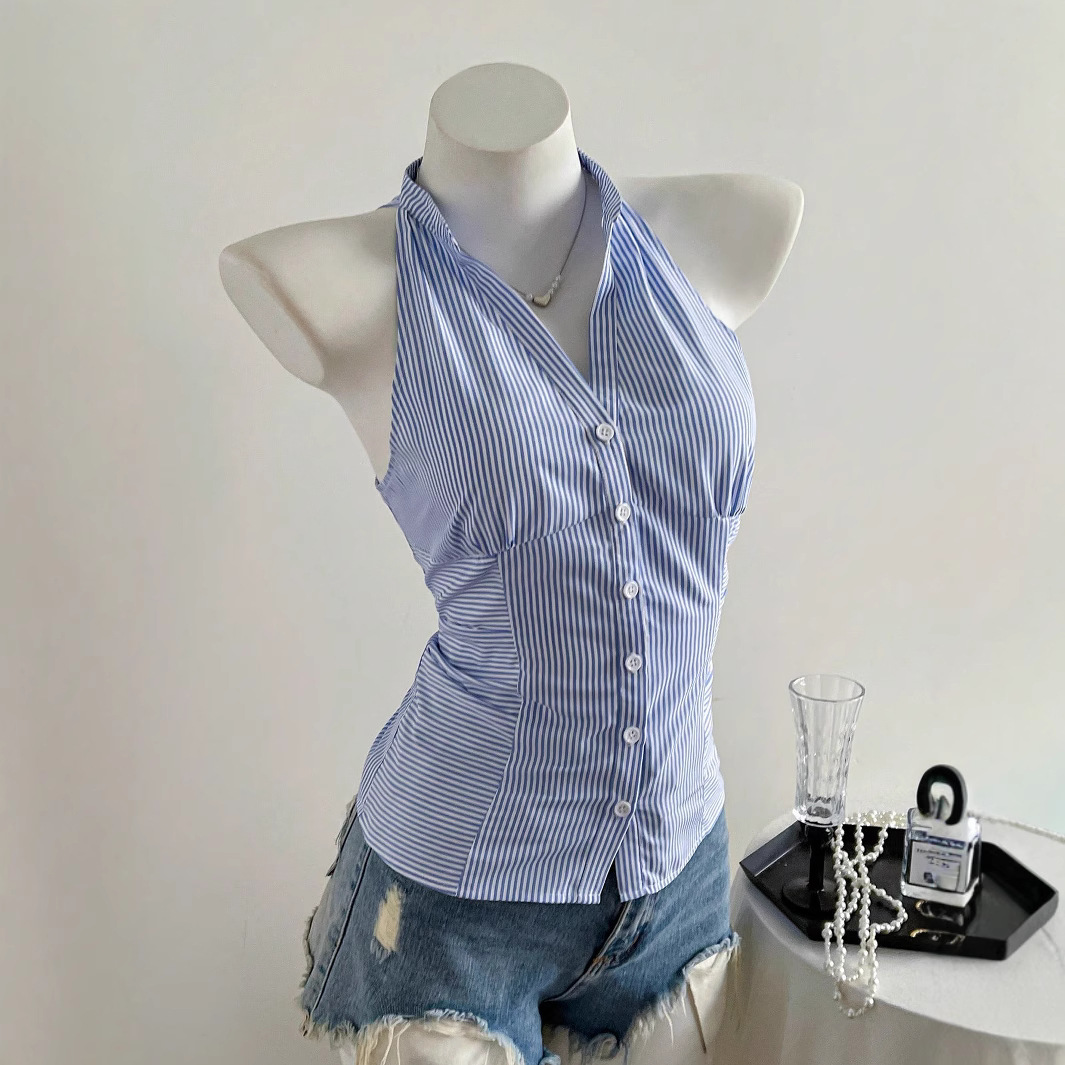 Chemisier sans manches rayé bl - Sleeveless Undershirt avis et prix